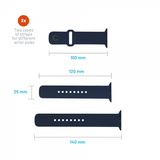 Fixed Apple Watch Ultra 1/2 49mm Armbånd Silicone Sporty Strap Blå