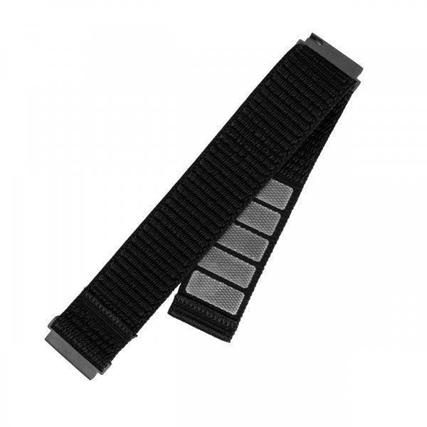 Fixed Samsung Galaxy Watch 20mm Armbånd Nylon Sporty Strap Svart