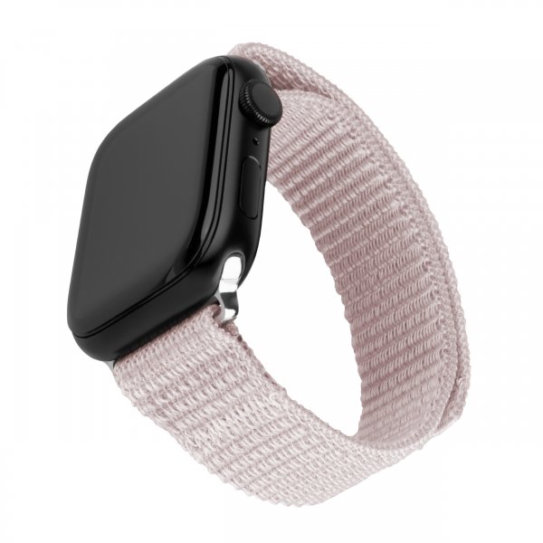 Fixed Apple Watch 44/45/46mm Armbånd Nylon Sporty Strap Rosa