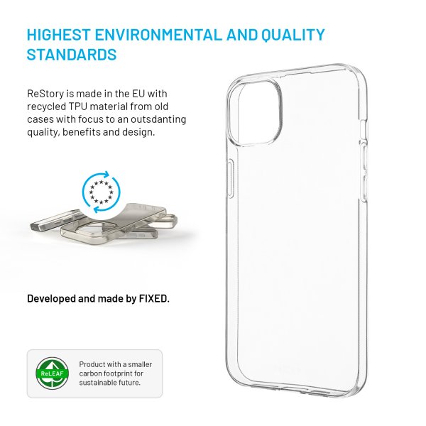 Fixed iPhone 14 Plus/iPhone 15 Plus Deksel ReStory Transparent