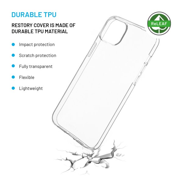 Fixed iPhone 14 Plus/iPhone 15 Plus Deksel ReStory Transparent