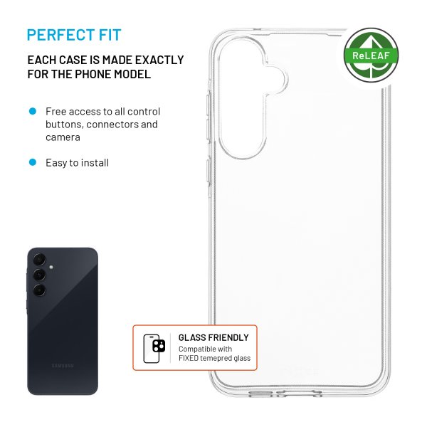 Fixed Samsung Galaxy A55 Deksel ReStory Transparent