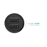 Fixed Mini Mobillader til bil med Lightning-kabel 1m 15W Svart