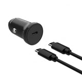 Fixed Mobillader til bil med USB-C Kabel 1m 20W PD Svart