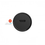 Fixed Mobillader til bil med USB-C Kabel 1m 20W PD Svart