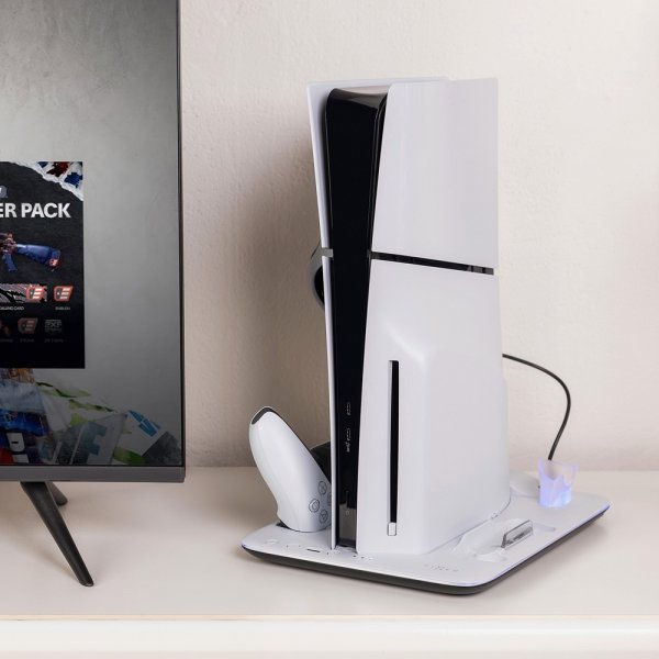 Fixed Multifunctional PS5 Slim Cooling and Charging Station