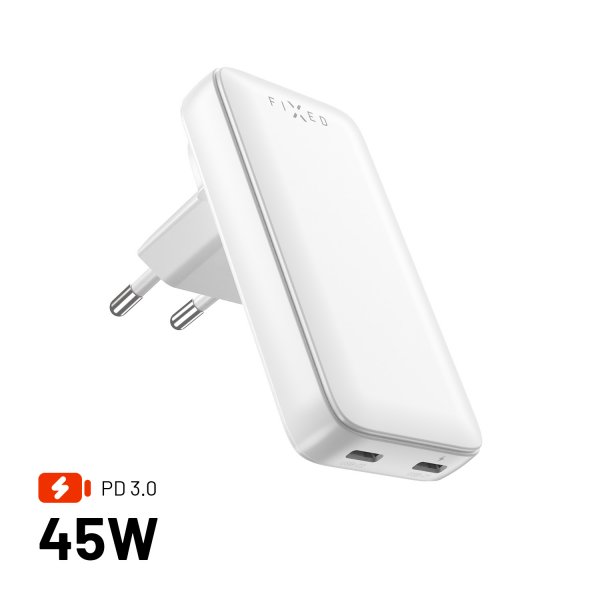 Fixed Reise Lader Slim Traveller 2xUSB-C 45W