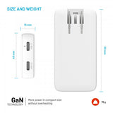Fixed Reise Lader Slim Traveller 2xUSB-C 45W