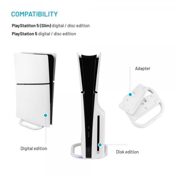 Fixed LED Multilight Stand for PS5/PS5 Slim