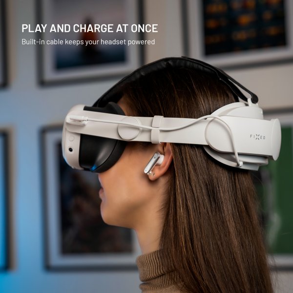 Fixed VR Power Headstrap Hodebånd med Batteripakke för Meta Quest 3/3S
