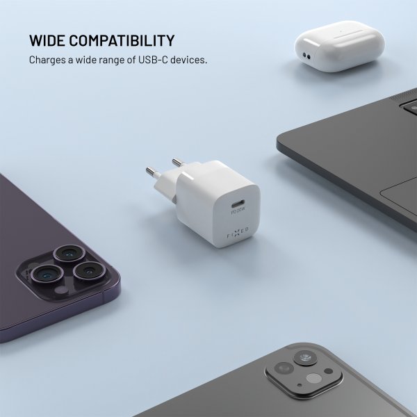Fixed Lader Mini PD 20W USB-C Hvit
