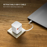 Fixed GaN65 Lader med forlengbar USB-C-kabel 65 W