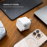 Fixed GaN65 Lader med forlengbar USB-C-kabel 65 W