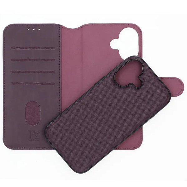 Rvelon iPhone 17 Etui 4 Kortlomme Avtakbart deksel Lilla