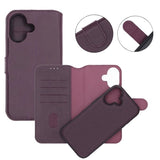 Rvelon iPhone 17 Etui 4 Kortlomme Avtakbart deksel Lilla