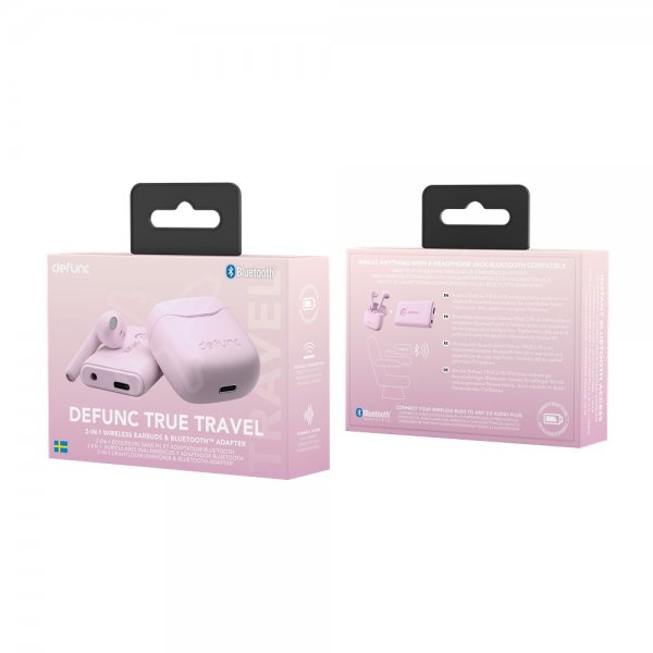 Defunc Hodetelefoner True Travel Rosa