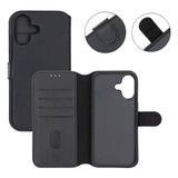 Rvelon iPhone 17 Etui 4 Kortlomme Avtakbart deksel Svart