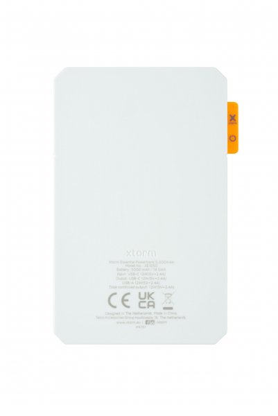 Xtorm Powerbank 5000mAh 15W USB-C & USB-A Hvit