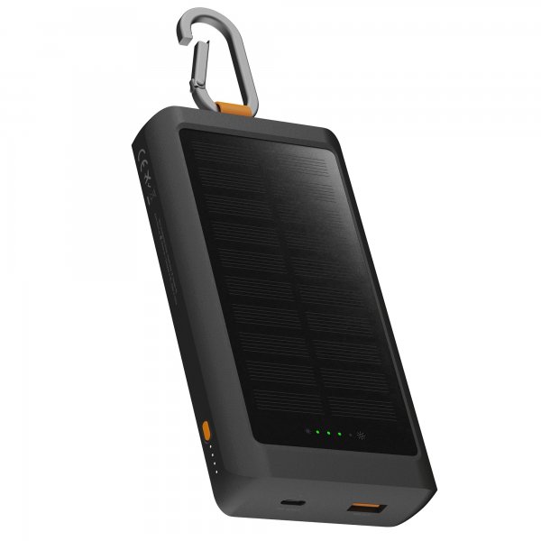 Xtorm Powerbank Solar Panel and Flashlight Go2 10 000 mAh 15W Svart