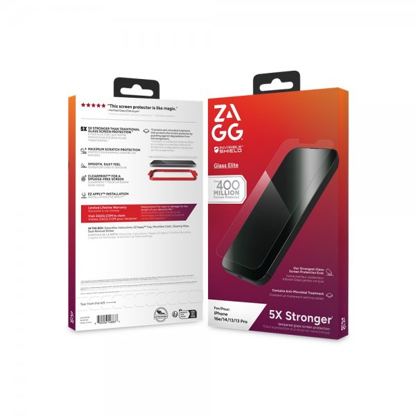 Zagg InvisibleShield iPhone 13/13 Pro/14/16e/17e Skjermbeskytter Glass Elite+