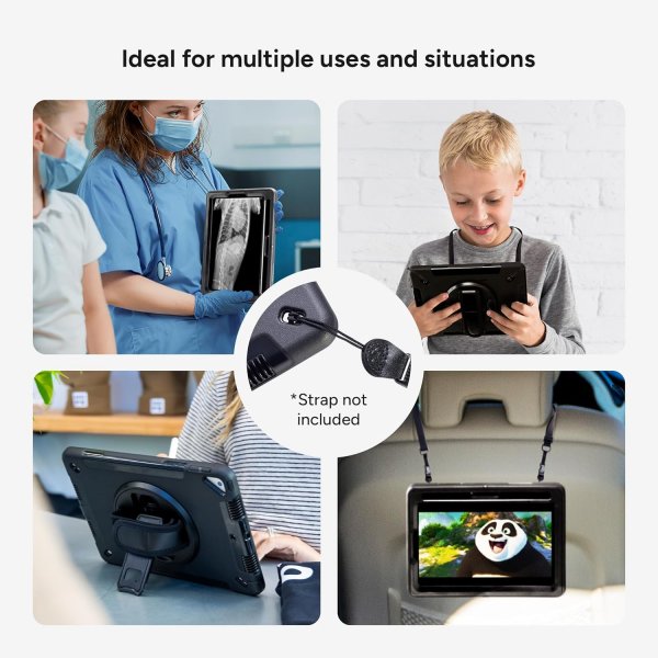 Zagg iPad 10.2 (gen 7/8/9) Deksel Rugged Tablet Case Svart