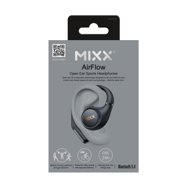 Mixx Trådløse Sport Hodetelefoner AirFlow Svart
