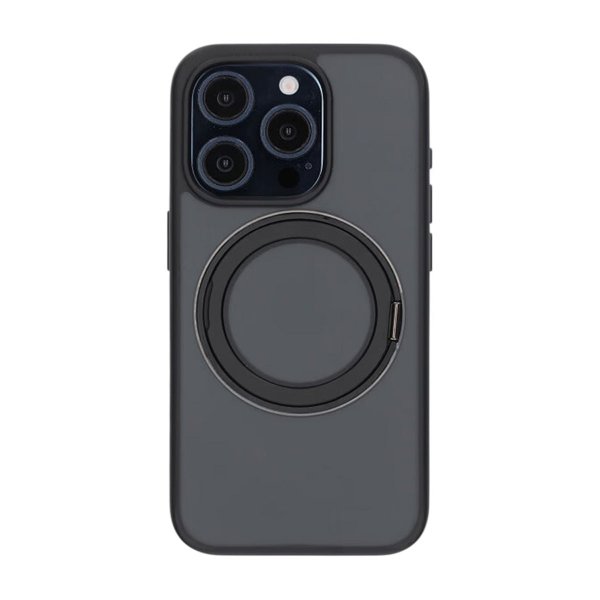 iPhone 15 Pro Deksel Roterbart Stativ Svart