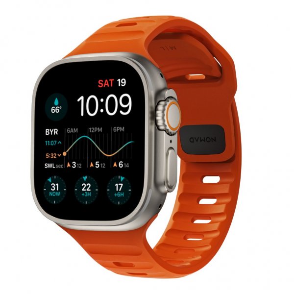 Nomad Apple Watch 44/45/46mm/Apple Watch Ultra Armbånd Sport Band Ultra Orange