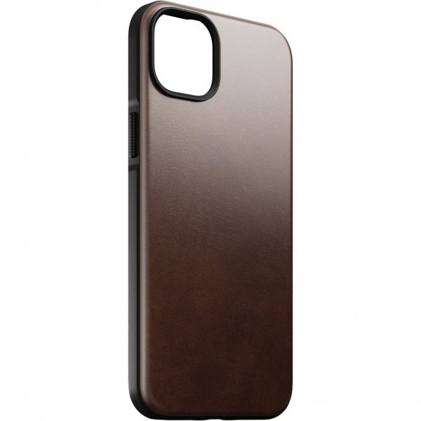 Nomad iPhone 14 Plus Deksel Modern Leather Case Horween Rustic Brown