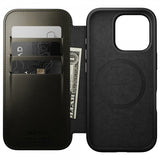 Nomad iPhone 16 Pro Etui Modern Leather Folio Horween Green Chrome