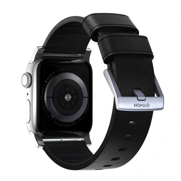 Nomad Apple Watch 44/45/46mm/Apple Watch Ultra Armbånd Active Band Pro Silver Hardware Svart