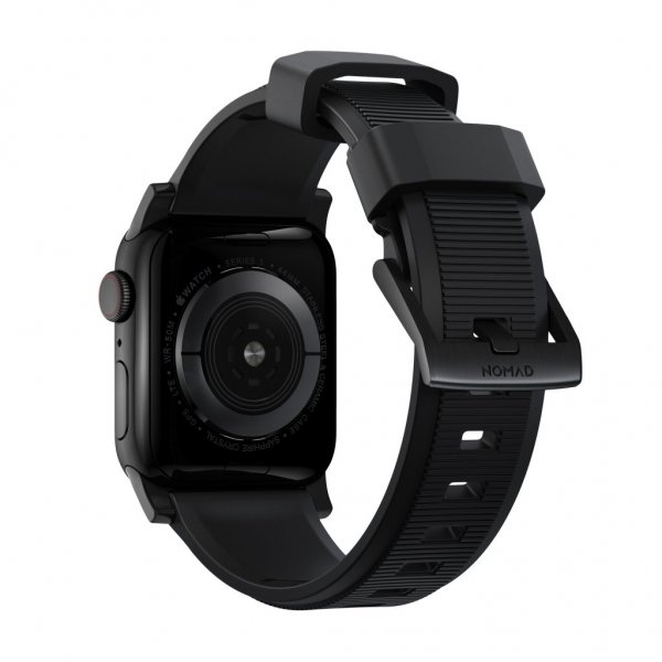 Nomad Apple Watch 38/40/41/42mm Armbånd Rugged Band Black Hardware Svart