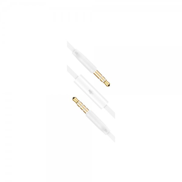 Fixed Kabel AUX 3.5mm with Microphone 1m Hvit