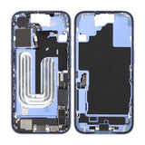 Midtre ramme med smådeler for iPhone 16 - Blå OEM