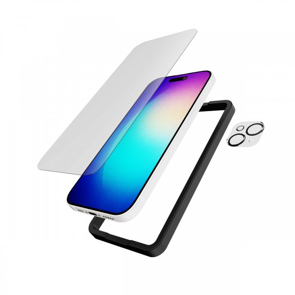 Tech21 iPhone 15 Skjermbeskytter Kamerabeskytter Impact Glass Set