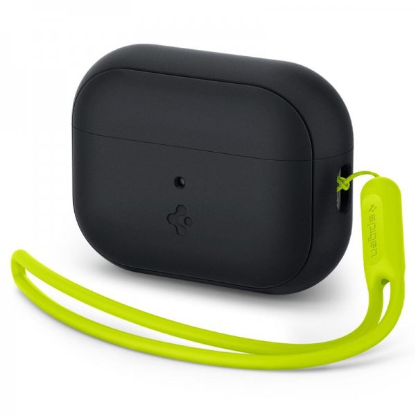 Spigen AirPods Pro 2 Deksel Silicone Fit + Strap Svart
