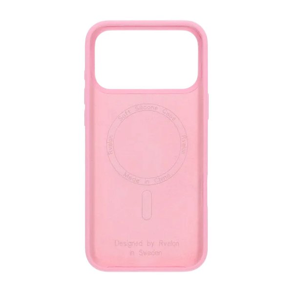 Rvelon iPhone 17 Pro Max Deksel Silikon MagSafe Rosa