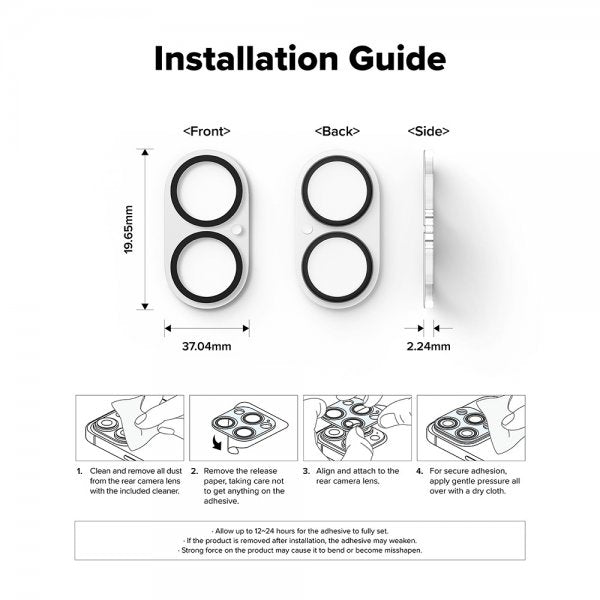 Ringke iPhone 16/iPhone 16 Plus Kamerabeskytter Camera Protector Glass 2-pakning