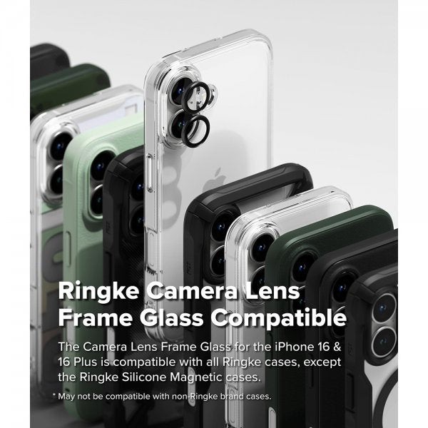 Ringke iPhone 16/iPhone 16 Plus Kamerabeskytter Camera Lens Frame 2-pakning