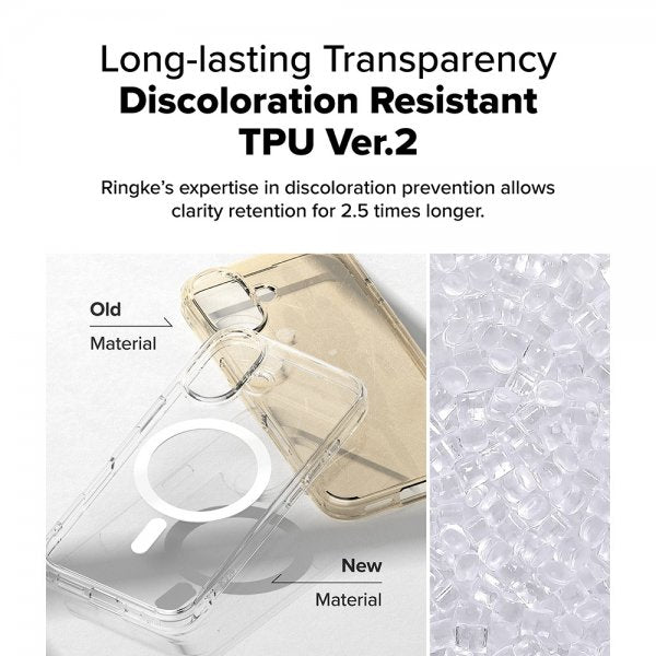 Ringke iPhone 16 Deksel Fusion Magnetic Transparent