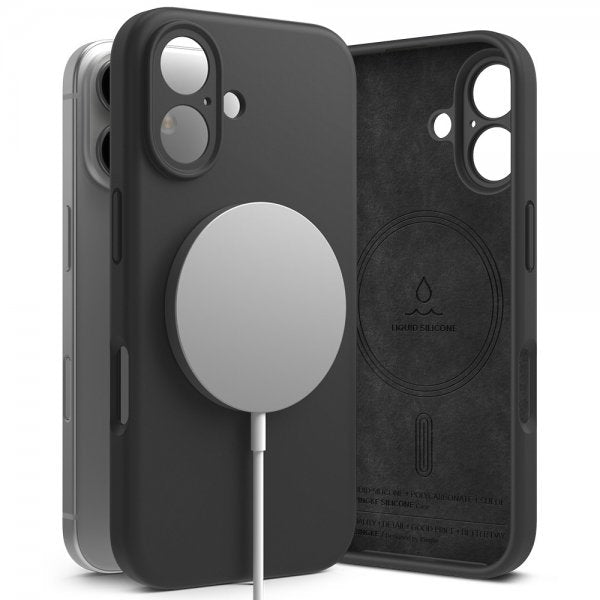 Ringke iPhone 16 Deksel Silicone Magnetic Svart