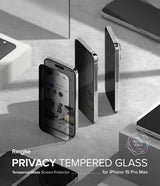 Ringke iPhone 15 Pro Max Skjermbeskytter Privacy Tempered Glass Installation Jig
