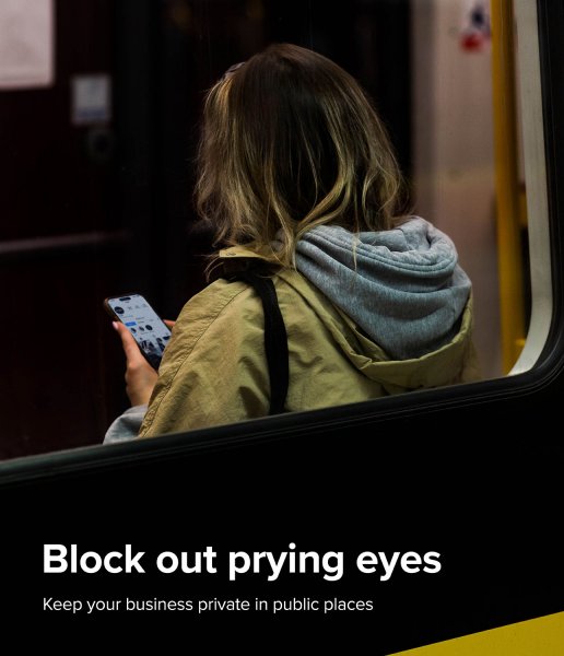 Ringke iPhone 15 Pro Max Skjermbeskytter Privacy Tempered Glass Installation Jig