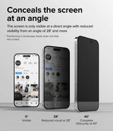 Ringke iPhone 15 Pro Max Skjermbeskytter Privacy Tempered Glass Installation Jig