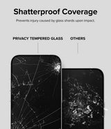Ringke iPhone 15 Pro Skjermbeskytter Privacy Tempered Glass Installation Jig