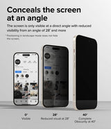 Ringke iPhone 15 Plus Skjermbeskytter Privacy Tempered Glass Installation Jig