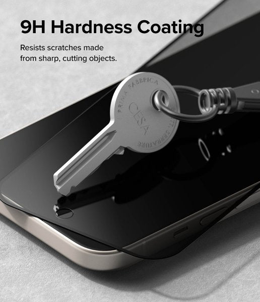 Ringke iPhone 15 Plus Skjermbeskytter Privacy Tempered Glass Installation Jig