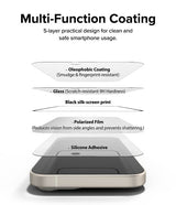 Ringke iPhone 15 Skjermbeskytter Privacy Tempered Glass Installation Jig