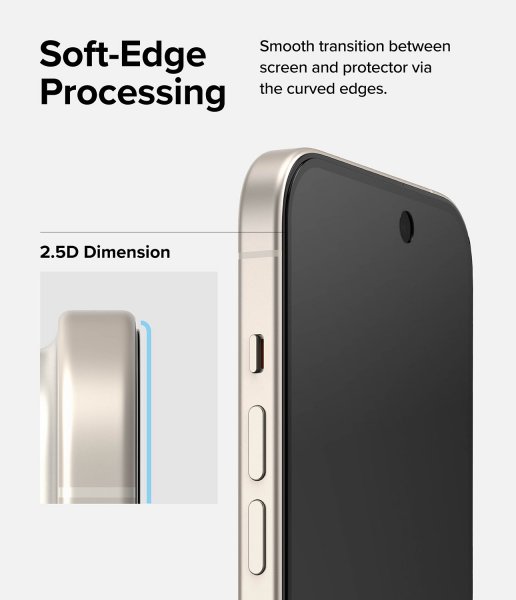 Ringke iPhone 15 Skjermbeskytter Privacy Tempered Glass Installation Jig