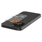 Spigen iPhone 16 Pro/Pro Max/17 Pro/Pro Max Kamerabeskytter GLAS.tR EZ Fit Optik Pro 2-pakning Desert Titanium